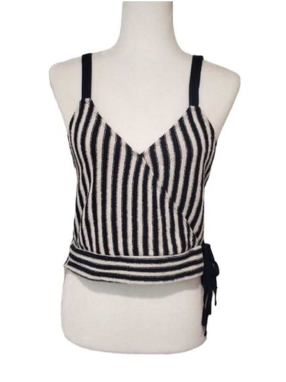 Madewell Ivory Navy Striped Tank Top XSmall